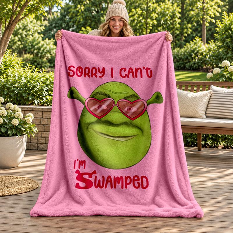 Shrek blanket Flannel Blanket Soft Cozy Plush Throw for Sofa Bed Lightweight Home Decoration Gifts for Christmas various holidays