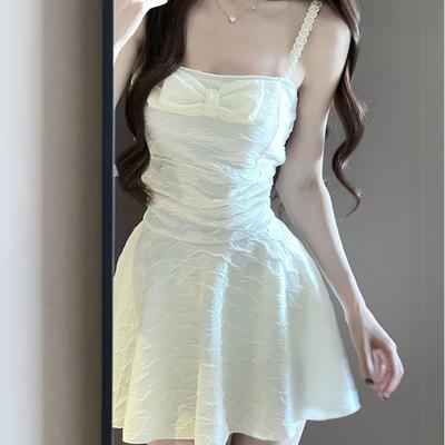 Women's New One-piece Conservative Sexy Suspender Gathering Swimsuit