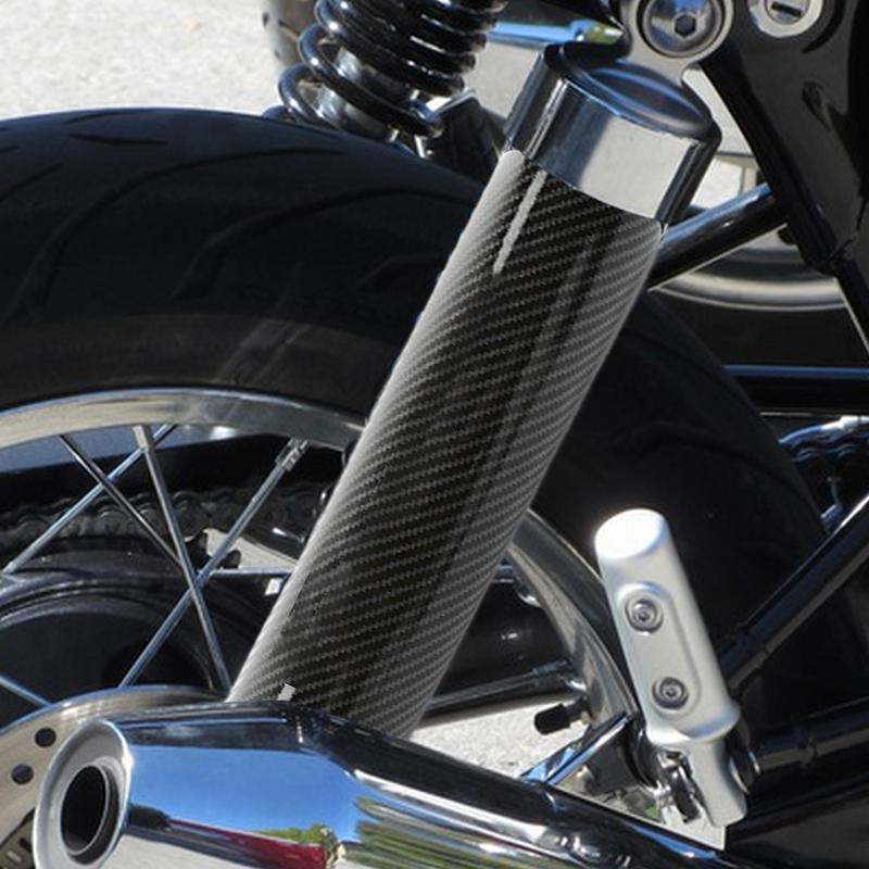 Motorrad Gabelmanschetten Wasserdicht Staubdicht Kohlefaser Vorderradgabel Einstellbar Motorrad Schutzstange Schutz Gamaschen Schutz