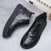 2025 autumn and winter high-end men's cotton shoes are comfortable and casual, velvet high-top men's shoes are versatile and short boots are trendy