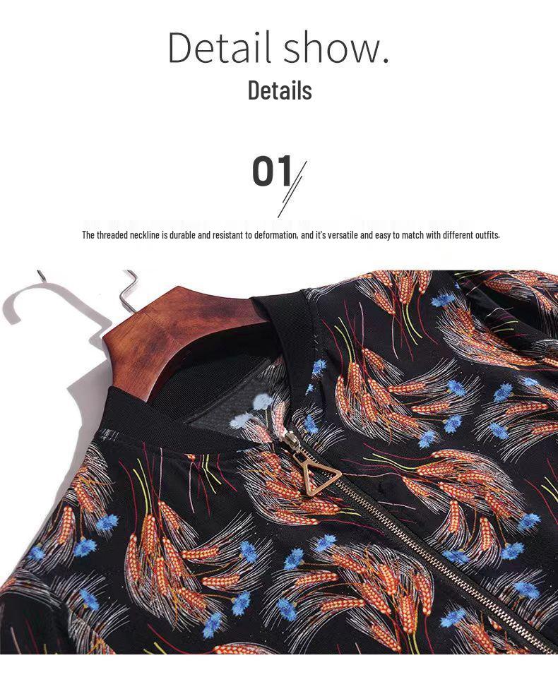 Versatile Zippered Jacket for Middle-Aged Women - Long-Sleeve, Plus Size, Spring/Autumn 2025