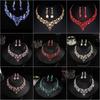 Shape Temperament Korean Style Earrings Wedding Jewelry Set Women Necklace Necklace Ear Studs Set