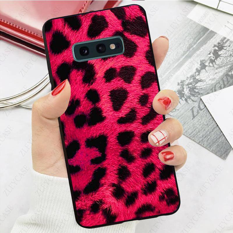 Modedjur leopardtryck telefonfodral för samsung galaxy s10 s20fe s9 s30 s20ultra s21plus note9 note10plus note20 ultra Coque