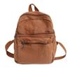 School bag female ins Hong Kong style Mori retro old travel backpack female European and American fashion washed canvas backpack