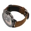 Quartz Men Watch Minimalist Ultra Thin Fashion Casual Quartz Wristwatch with Retro Watch Band for Meeting Business