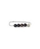Millo Women Marble Beads Pin Brooch [Black]