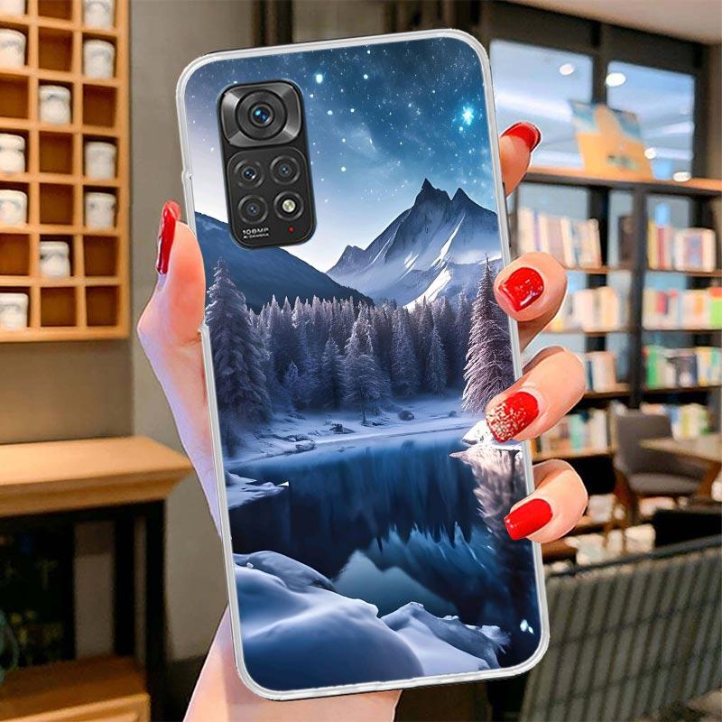 Landscape Winter Light Snow Cover Phone Case For Xiaomi Redmi Note 15 14 13 12 11 10 Pro Plus 14S 12S 11S 11T 11E 10S Soft Funda
