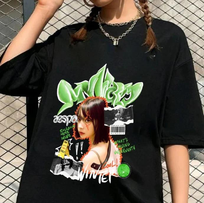 Winter Aespa My World Vintage Shirt, Aespa Kpop T Shirt 4XL
