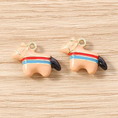 5PCS New Zinc Alloy Animal Pendant Accessories Little Horse Multi-purpose DIY Jewelry Parts Parts Craft Projects