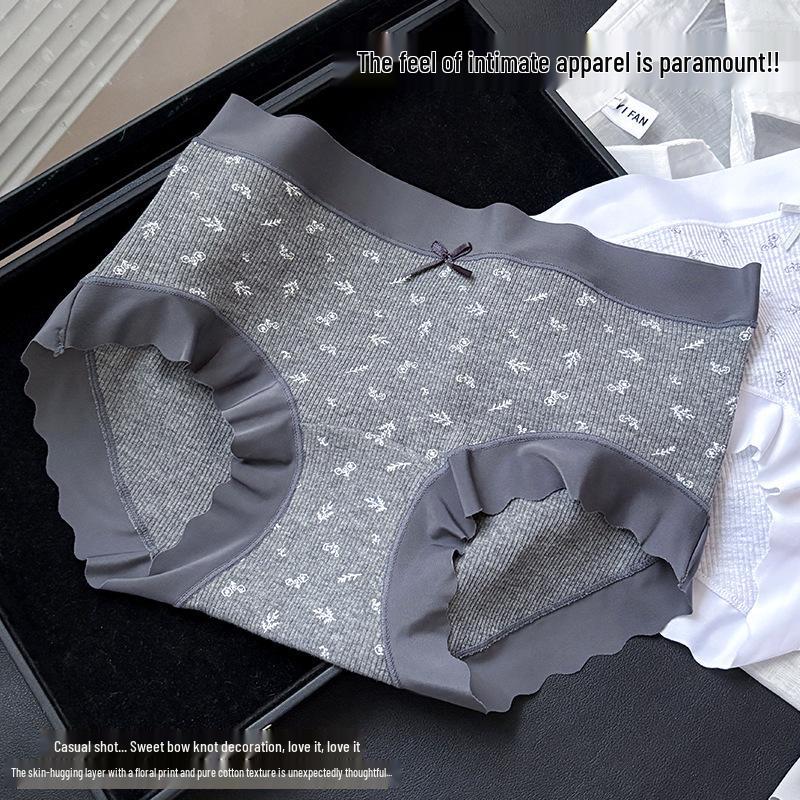 10A Antibacterial Floral Cotton Women's Mid-Rise Briefs - Comfortable & Breathable