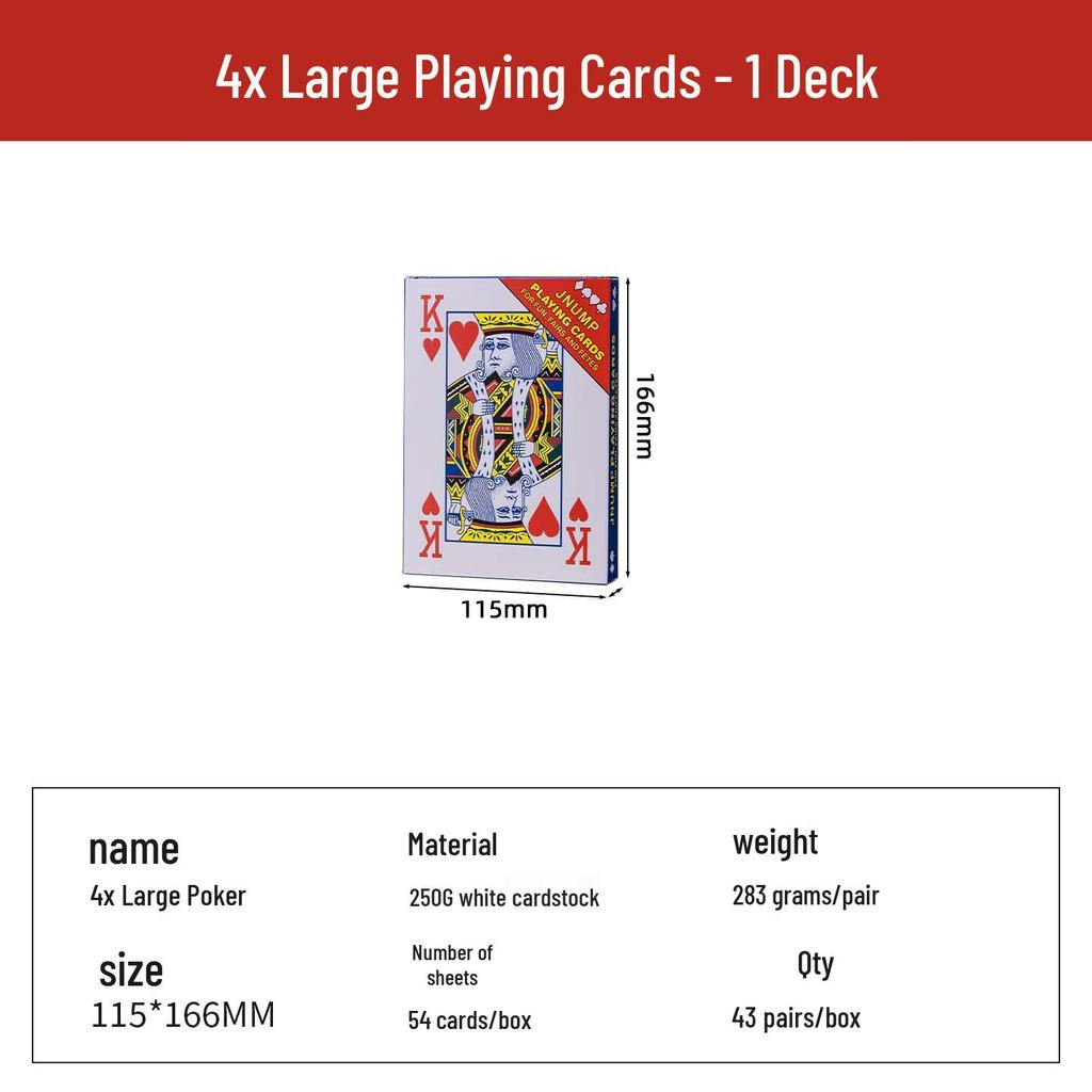 Extra Thick Double Size Playing Cards - Funny Show-Off Edition for Weddings & Special Events
