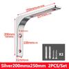 YM 2pcs Heavy Duty Stainless Steel L-Shaped Floating Shelf Brackets Wall Mount Black/White Corner Triangle 90 Degree Decorative