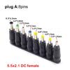 Set of 8pcs/10pcs Universal Power Adapter Tips Converter Connectors for Enhancing Laptops Connection