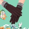 Warm Gloves Autumn and Winter Do Not Pour Fleece Women's Outdoor Riding Gloves Fleece Thickened Cold Gloves