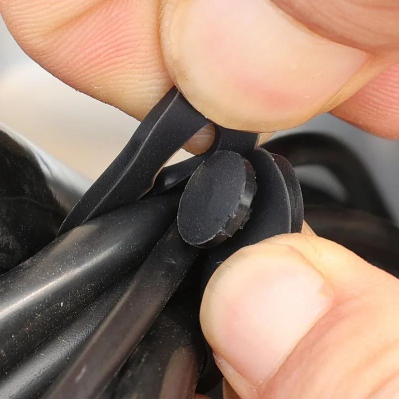 1/5/10/20Pcs Motorcycle Rubber Frame Securing Cable Wiring Harness Power Cord Tie Clutch Line Brake Ties Elastic Fix Accessories