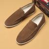 Men's Classic British Style Loafers Moccasins Men Casual Shoes Cow Suede Genuine Leather Mens Outdoor Driving Flats Slip-on