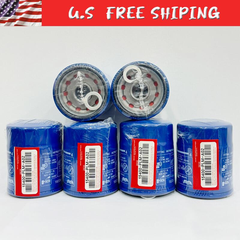 6PK For HONDA GENUINE OEM Oil Filter w/Washers 15400-PLM-A02 NEW SEALED