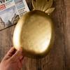 Gold Pineapple & Leaf Shaped Snack Dish Serving Tray Jewelry Storage Tray Fruit Rack Dessert Shelf