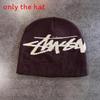 Letter Color Solid Pattern Neutral Casual Warm Knitted Hat For Autumn And Winter