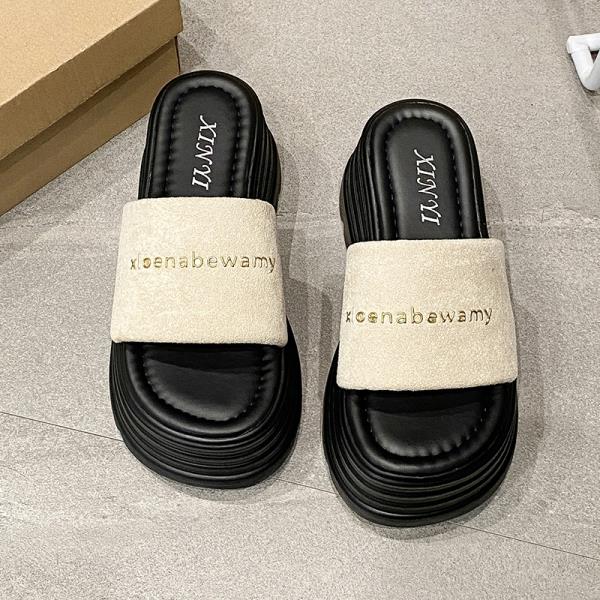 Fashion Shoes Woman 2025 Slippers Heels Pantofle Luxury Slides Platform High New Designer Summer Fashion Shoes Woman 2025 Slippers Heels