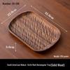 Wutuo Handmade Walnut Wood Rectangular Tea & Snack Tray