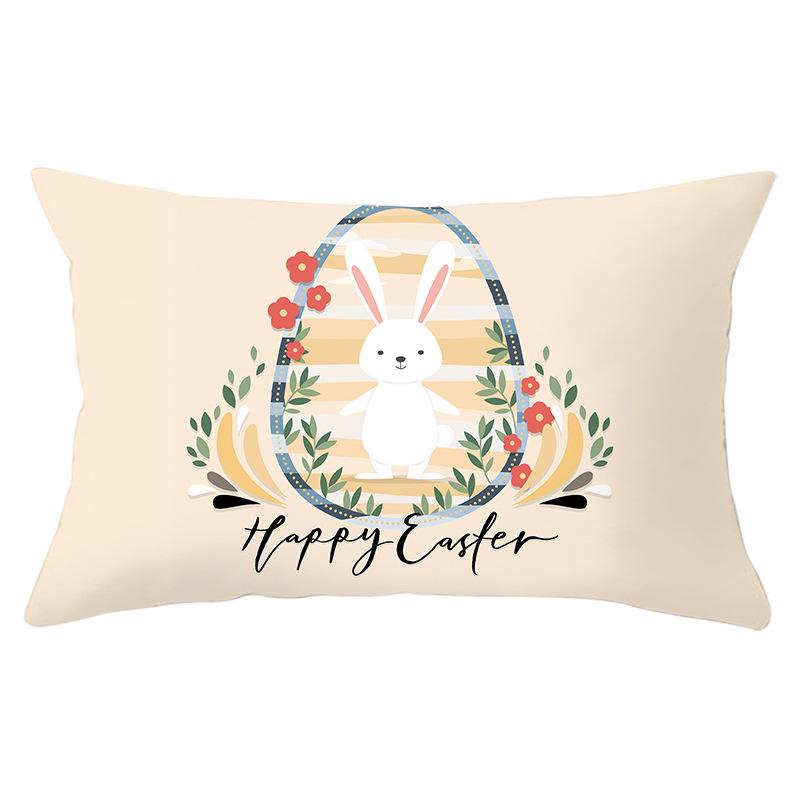 Easter Lumbar  Pillowcase Decorative Sofa Cushion Case Bed Pillow Cover Home Decor Car Cushion Cover Rabbit Pillow Case 30*50cm