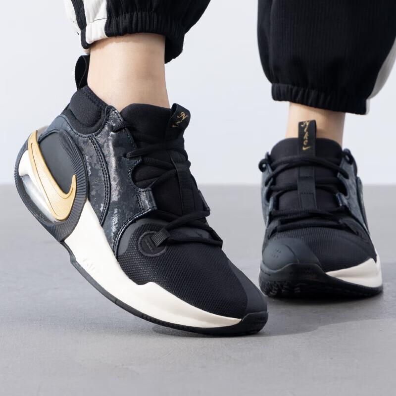 New Nike Air Zoom Crossover 2 Anti-Slip Wear-Resistant Mid-Top Children's Basketball Shoes Black Teenagers FZ7312-001
