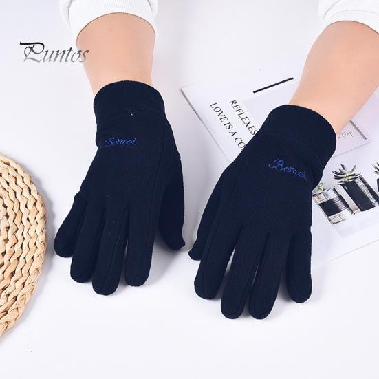 Insulated Winter Gloves 1 Pair Polar Fleece Men Women Warm Outdoor Cycling Driving Windproof Non-Slip Soft Thickened Cozy