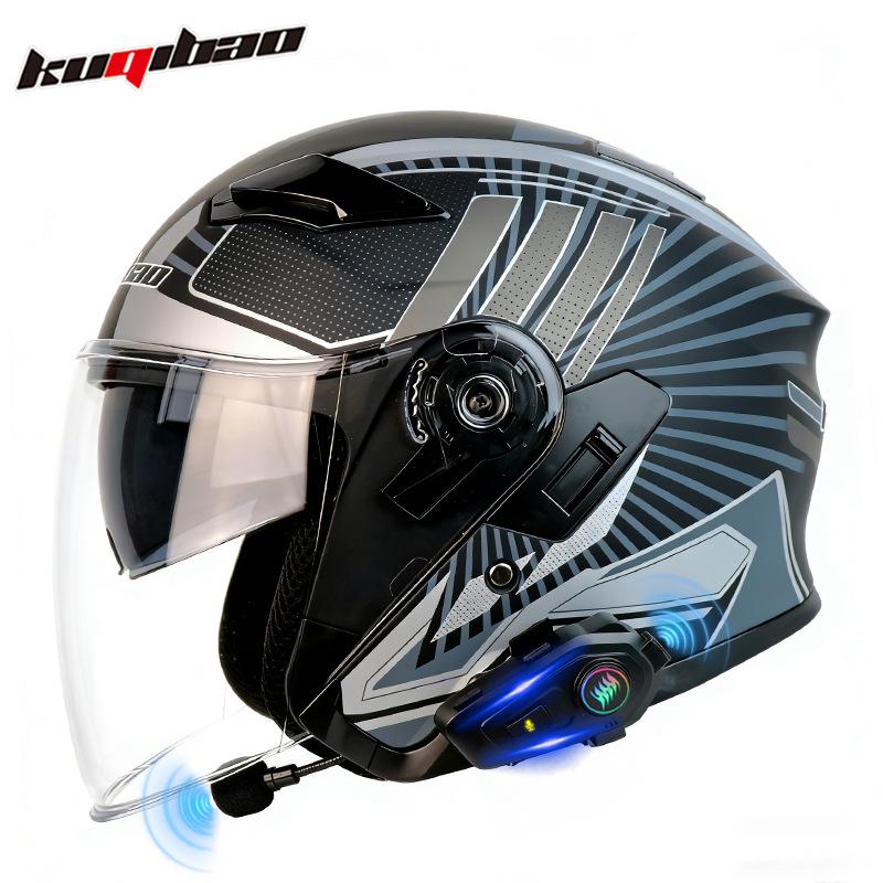 Cool Ride Lightweight Bluetooth Motorcycle Helmet with Dual Visor, 3C Certified, Long Battery Life, Comfortable Fit.
