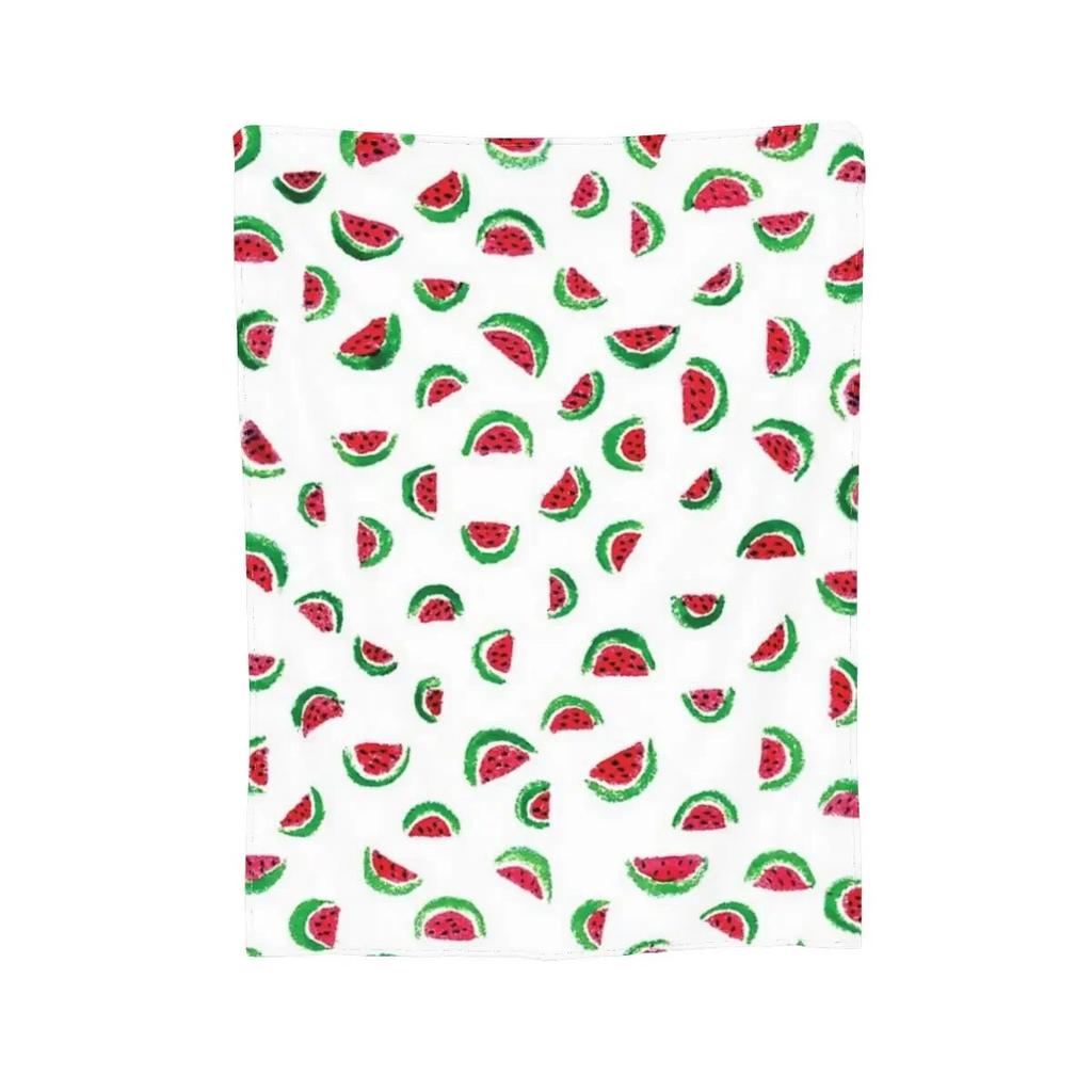 Cute Watermelon Slices Blanket Soft Warm Flannel Throw Blanket Bedspread for Bed Living room Picnic Travel Home Sofa
