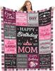 Gifts from Daughter Son for Mother's Day Birthday Mom Gifts Anniversary Unique Gifts for Mom Super Soft Flannel Throw Blankets