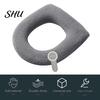 Bathroom Toilet Seat Cover Universal with Handle Soft Warm Solid Thickened Color Comfortable U-shaped Cushion Accessories Elastic