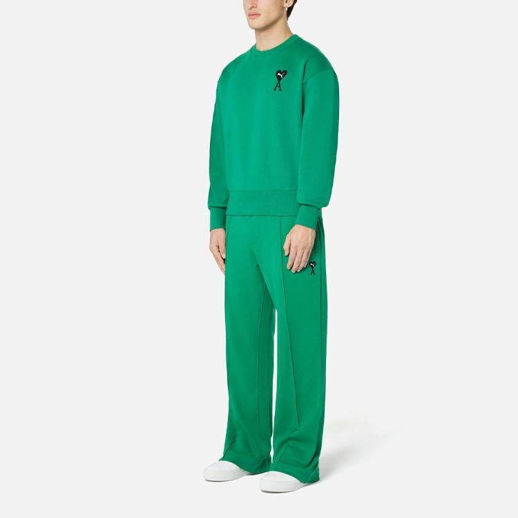 Puma X Ami Crew Neck Sweatshirt 'Green' Men's 534111-96