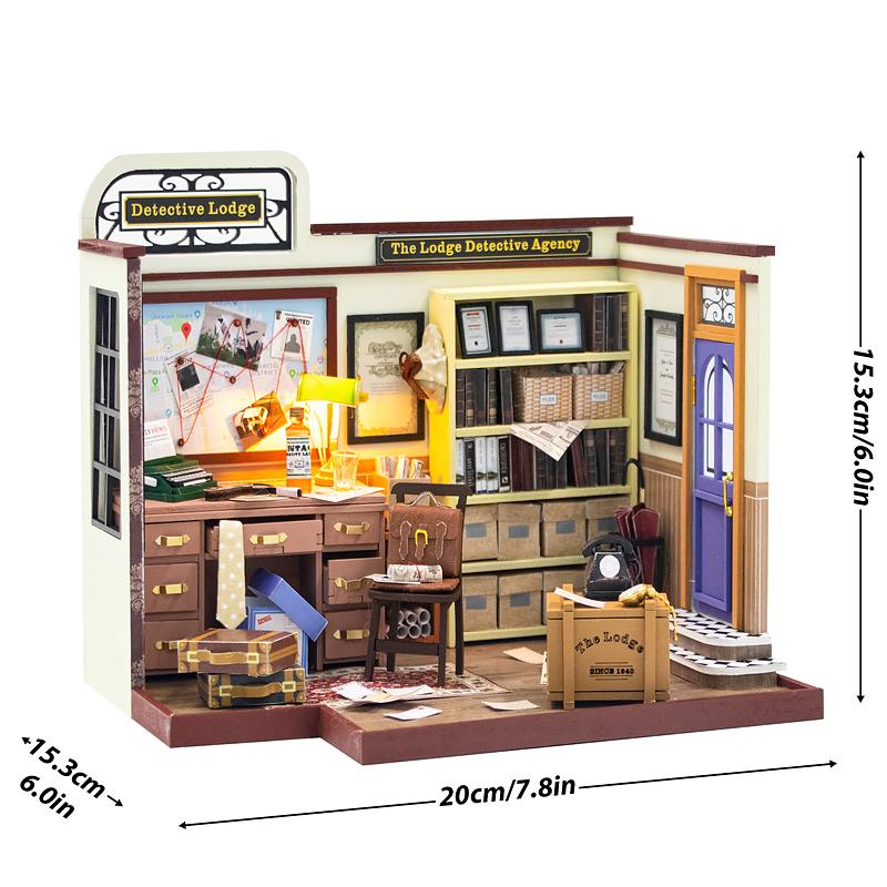 DIY Wooden Doll House Garden Model 3D Puzzle Assemble Building Kits Toys Home Bedroom Decoration With LED Lights Dollhouse Gift
