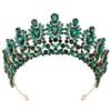 Pageant Bridal Grand Crown Alloy Red Crystal Wedding Headband Hair Accessories Crown