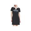 MLB New York Yankees Fashion Sports Casual Short Sleeve Dress Women dresses Black 3FOPV0153-50BKS