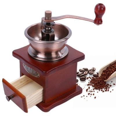 Bekväm slitstark arbetsbesparande Robust klassisk manuell handvev malningsmaskin för träbönor för handkaffekvarn i kök