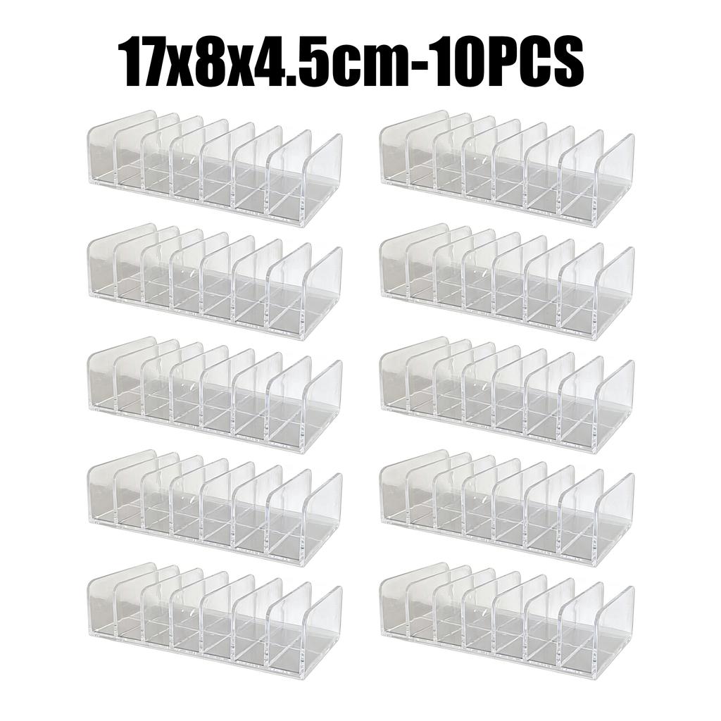 7-Slot Transparent Plastic Hand Cream Organizer Multi-Functional Makeup Holder for Home Office Bathroom Dressing Table Sorting