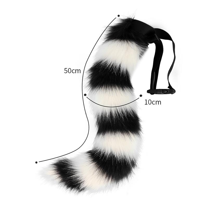 Props Cat Fox Plush Tails Role Play Halloween Party Kawaii Accessories Anime Animal Tail Cosplay Costumes
