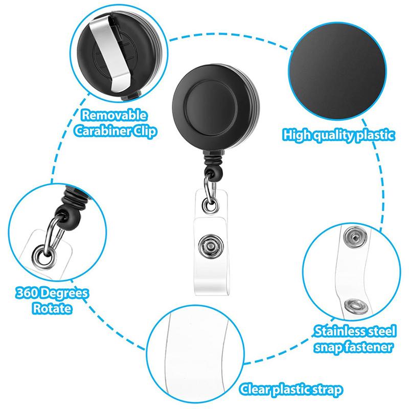1/3pcs Card Holder with Hanging Rope Waterproof PVC Scalable Chest Buckle For Work ID And Name Tags Office Storage Supplies TMZ