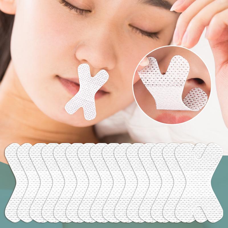 Mouth Breathing Mouth Sticker X Type, Cotton In The Middle, Breathable and Skin-friendly, Anti-opening and Sealing At Night, Shut Up Sticker