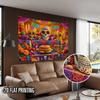 1pc Day of the Dead Photography Background  Vivid Sugar Skeletons and Marigold Designs  Durable Event and Party Banners