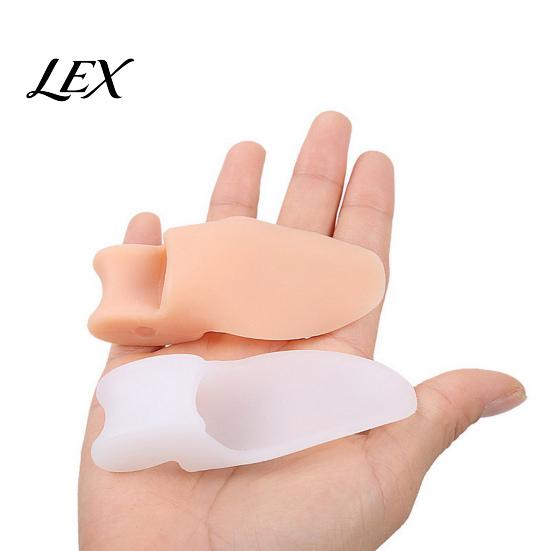 SEBS Silicone Foot Care 2PCS Gel Toe Separator, Hallux Valgus Correction And Overlapping Big Bunion Guard Corrector, Ultra-Thin Comfortable Separator