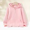 Rosa Reißverschluss Stil Mantel Kinder Kapuzenpullover Mädchen Jungen Alter 3-12 Pullover Freizeit Kinder Sweatshirts Festival Geschenke Herbst Winter