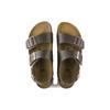 Birkenstock Milano Leather Soft Comfortable Durable Thick Sole Metal Buckle Beach Sandals Unisex Sandals Dark-Brown 0034101