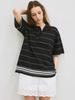 Le Striped Over-Fit Collared Knit (Navy)