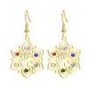 Dawapara Spiritual Tree of Life Chakra Lotus Earrings Mandala Bohe Earrings Stainless Steel Energy Healing Yoga Jewelry