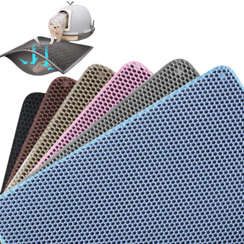 Litter Cat Mat Tray Mat Of Large Size Double Layer Honeycomb Waterproof Holes