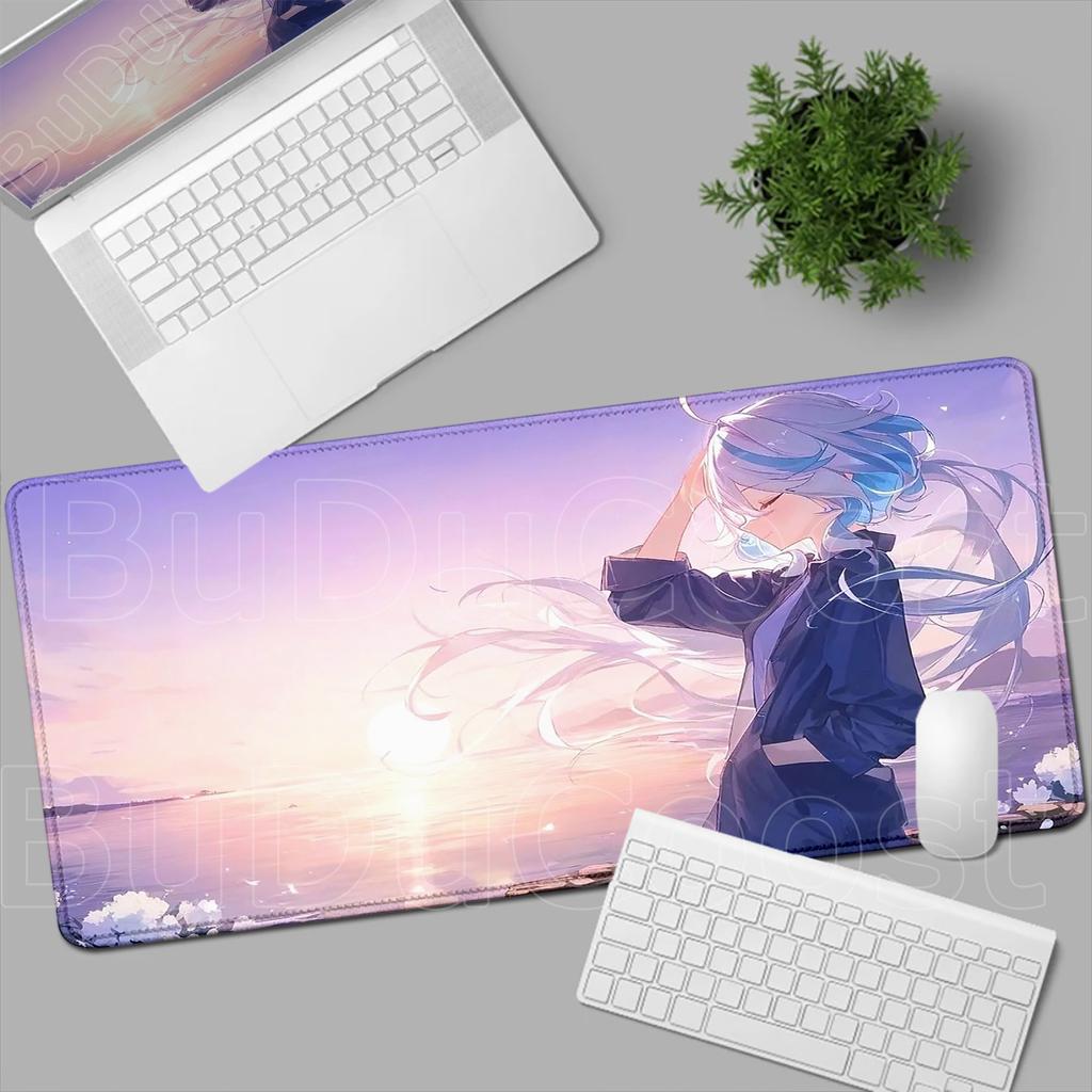 HD New Pretty Genshin Impact Furina Anime Mousepad Game Office PC Kawaii Girl Desk Mat Keyboard Mouse Pad Laptop Mice Mat Carpet