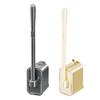 Disposable Toilet Brush Head with Sealed Odor-Proof Storage Bucket Wall-Mounted Ergonomic Handle Bathroom Brush Set